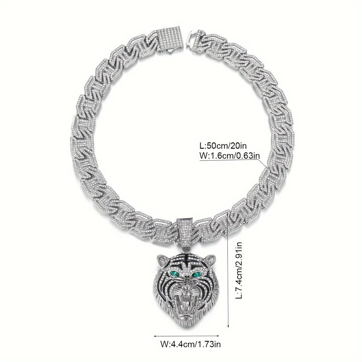 Hip Hop Animal Roaring Lion Head Pendant Necklace For  Women Necklaces Man Fashion Jewelry Accessories