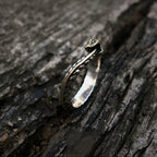Carved Ouroboros Snake Ring — Gold