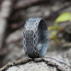 Viking Nordic Rune Band Ring for Men — Stainless Steel
