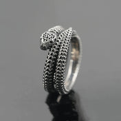 Domineering Snake Head Ring Punk Animal Vintage — Stainless Steel