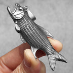 Vintage Fish Trout Men Necklaces with Pendant Stainless Steel Punk Jewelry Cool for Angler Gift Daily Wear Hip Hop Accessories