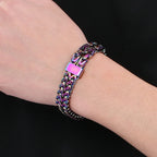 Waterproof Bracelet for Men 316L Stainless Steel Double Layer Link Chain Men's Bracelets Jewelry Accessories His