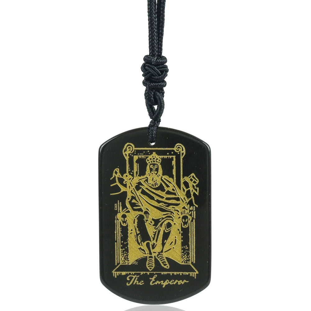Tarot Black Pendant Necklace