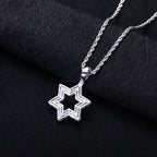 Iced Out Star of David Pendant — 14K Gold