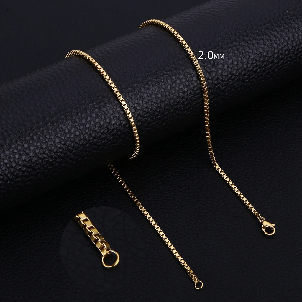 Box Chain Necklace — Stainless Steel 3mm