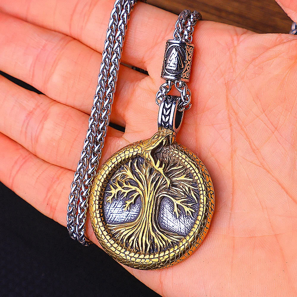 Yggdrasil Tree of Life Pendant Necklace — Mixed Metal