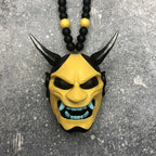 Samurai-Kabuto Helmet Hannya Japanese Oni Car Rear View Mirror Charm Japanese Ghosts Hanging Ornament Personalized Pendant
