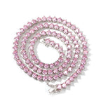 Iced Out Round Tennis Chain Necklace — Copper Alloy