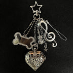 Original Hollow Heart Pocket Watch Chain keychain Design Steampunk Clock Vintage Necklace Pendant Jewelry Watch Men