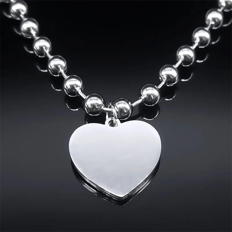 Gothic Heart Steel Pendant Punk Egirl Korean Kpop