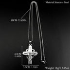 Archangel St.Michael Protect Us Shield Celtic Knot Cross Pendant Necklace Stainless Steel Saint Michael Amulet Chain