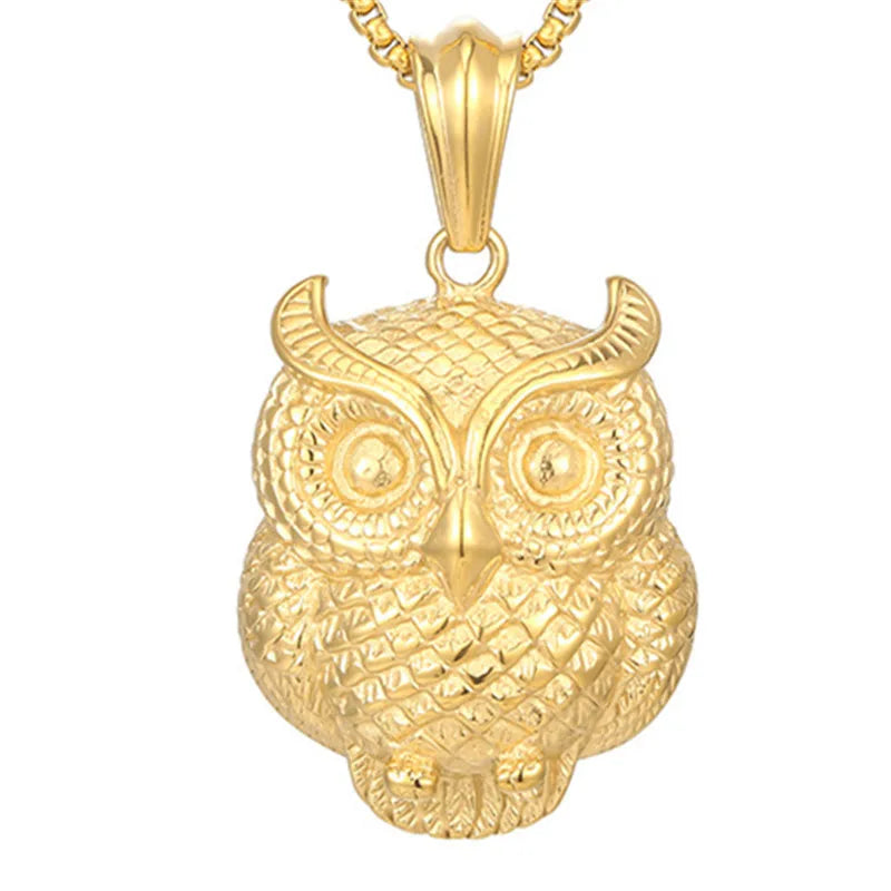 Punk classic animal pendant accessory Stainless steel stylish male Owl pendant