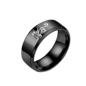 Fashion Simple Stainless Steel Retro Punk Male Jewelry Viking Ring Female Black Dragon Amulet Vintage Norse Rune Rings For Women