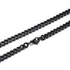3/5/7mm Stainless Steel Cuban Link Chain Stainless Steel Necklace, Punk Hip-hop Choker for Men, Fashion Jewelry Accessories