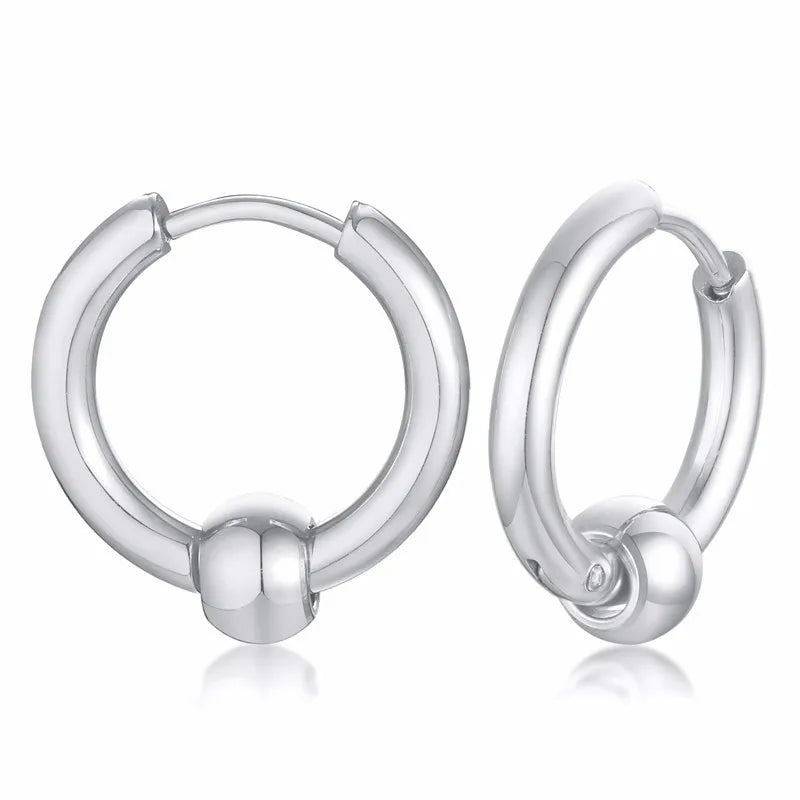 Huggie Hoop Earrings Assorted Colors — Stainless Steel