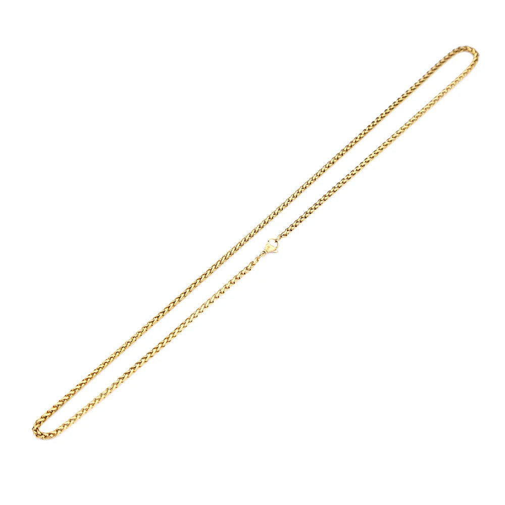 Gold Rope Chain Necklace — Stainless Steel 60cm