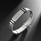 Trendy Christian Cross Stainless Steel Men's Bracelet New Fashion Metal Religious Accessories Charming Jewelry for