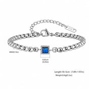Iced Out Zircon Chain Bracelet — Stainless Steel 4MM
