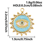 7Pcs No Fade Stainless Steel Wicca Moon Sun Egyptian Ankh Life Cross Pendant DIY Fatima Hand Turkish Evil Eye кулон Jewelry