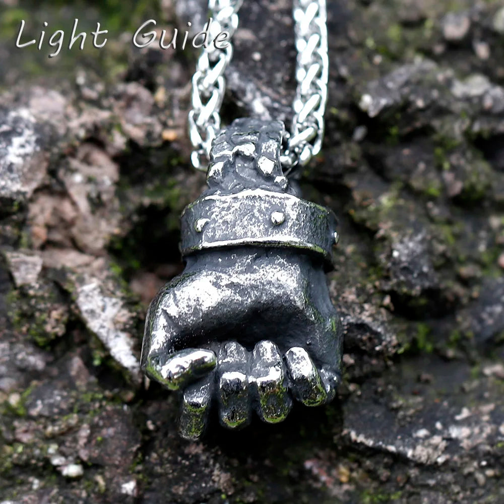 Power Fist Stainless Steel Pendant Necklace