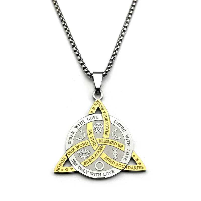 Celtic Silver Pendant Vintage Irish Trinity Knot