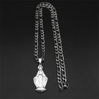 Virgin Mary Pendant Necklace — Silver