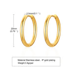 Minimal Hoop Earring — Stainless Steel