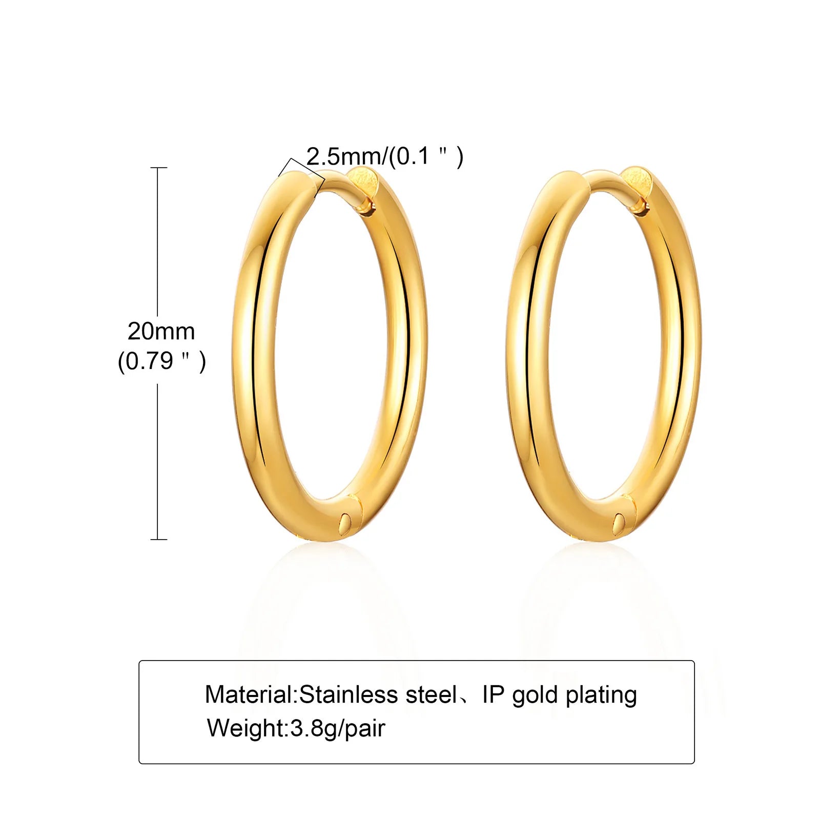 Minimal Hoop Earring — Stainless Steel
