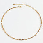 Luxury Sexy Choker Iced Out Tennis Chain Necklace For Women Cubic Zircon Crystal Short Hiphop Neck Accessories Jewelry