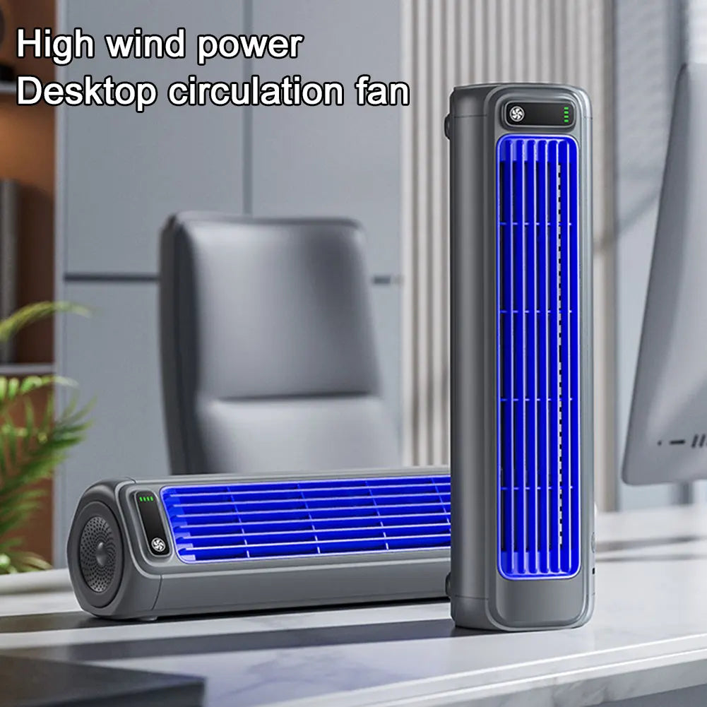 5V Tower Fan USB Charging Portable Air Conditioner Electric Wall Mount/Standing Fan Bladeless Summer Fan for Home