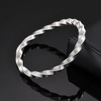 Somen Hollow Mesh Mobius Bracelets For Men Silver Color Flexible Stainless Steel Wide Edge String Bracelet Wedding