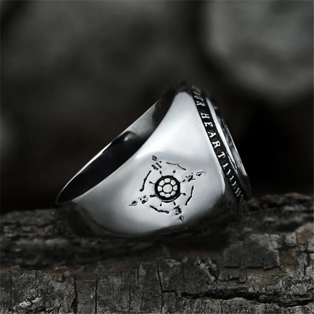 Hip Hop Trend Retro Simple Trend Punk Rock Viking Alloy Anchor Ring for Men Street Accessories