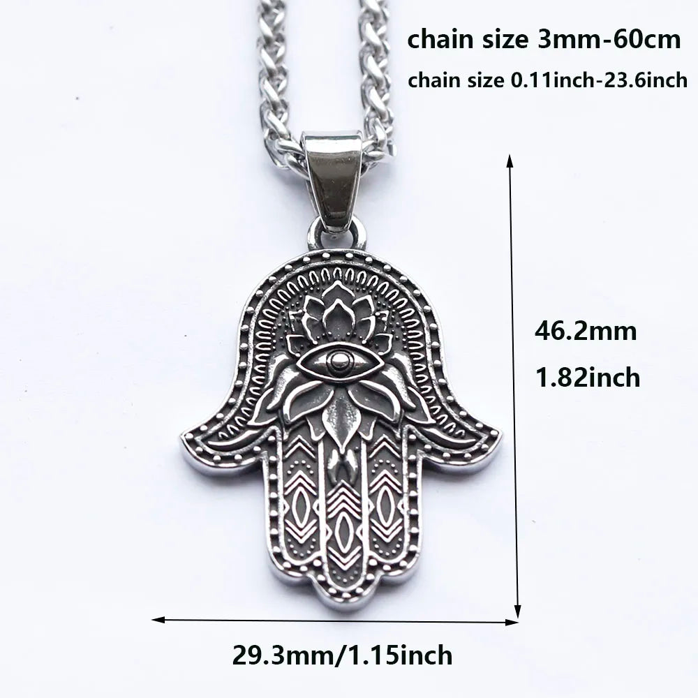 New Design Stainless Steel religion Virgin flower Hexagram Pendant Biker Gothic fashion Jewelry Wholesale High Quality Gift