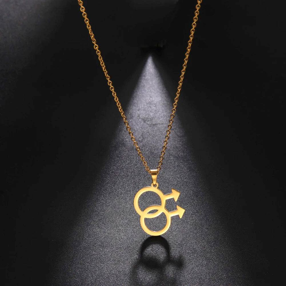 Amaxer Vintage Female Symbol Feminist Venus Necklace for Women Pendant Necklaces Chain Choker Jewelry Gift