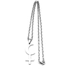 Lilith Moon Cross Pendant — Stainless