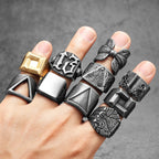 Triangle Ring Stainless Steel Retro