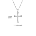Minimalist Classic Cross Necklace for Men Women, Stainless Steel Chain Collar Necklace, Fashion Unisex Jewelry Gifts