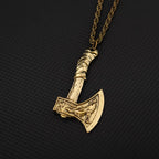 Fashion Wolf Totem Axe Necklace Wolf Head Amulet Pendant Hip Hop Punk Necklaces for Men Gothic Jewelry Party Personality Gift