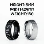 Luxury Tungsten Carbide Men Rings Viking Characters Ring The North Man Punk Rock for Rider Biker Male Boyfriend Jewelry Gift
