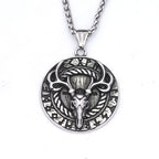 Vintage Stainless Steel Bull Head Skull Pendant Necklace Men Biker Animal Skull Bull Necklace Gothic Jewelry Gift