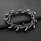 Vintage Punk Unique Snake Bracelets For Men Women 316L Stainless Steel Hip Hop Biker Vikings Animal Bangles Charm