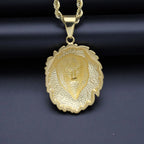 Lion Head Gold Pendant Necklace