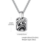 Stylish Black Drip Oil Geometric Necklace for Men,Stainless Steel Triangle Pentagram Square Pendant,New Jewelry Gift
