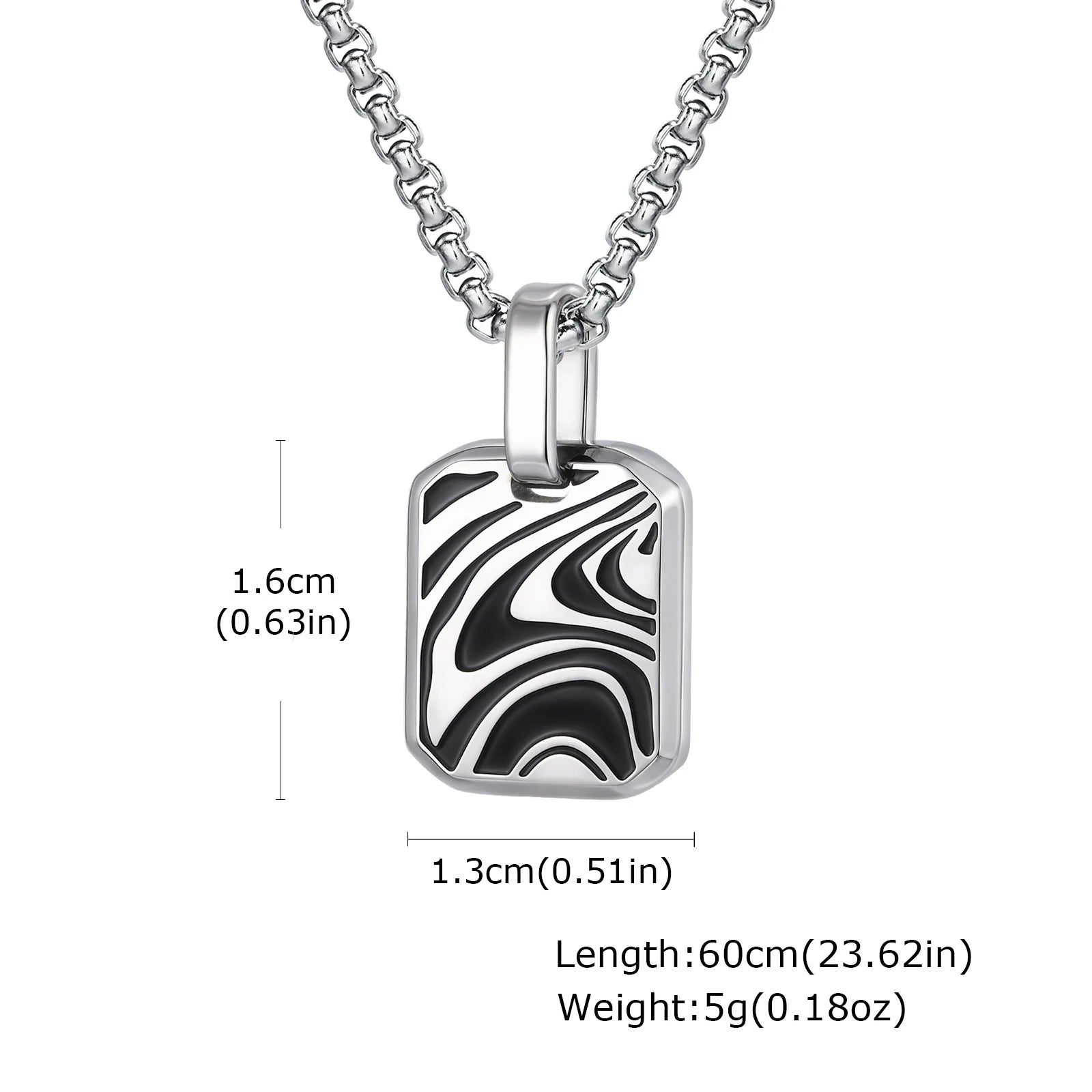 Stylish Black Drip Oil Geometric Necklace for Men,Stainless Steel Triangle Pentagram Square Pendant,New Jewelry Gift