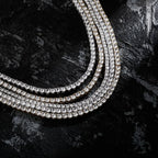 Iced Out Tennis Chain Necklace 4mm — Zinc Alloy
