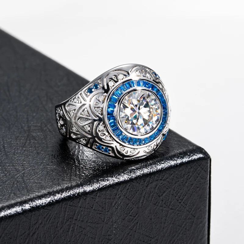 Iced Out Diamond Ring — 925 Silver