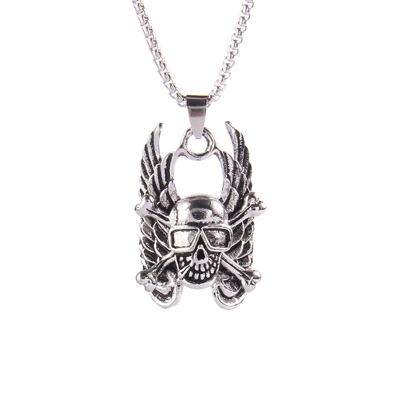 Skull Steel Pendant European American Individuality