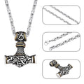 Mjölnir Thor's Hammer Pendant Necklace — Stainless Steel