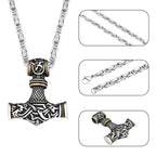Mjölnir Thor's Hammer Pendant Necklace — Stainless Steel
