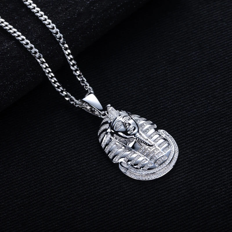 Iced Out Pharaoh Pendant — 925 Silver
